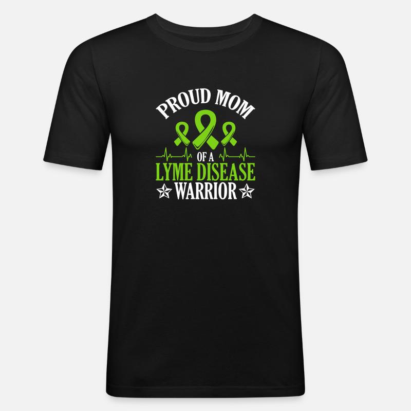 Stolze Mutter Eines Lyme-borreliose-kriegers - Männer Slim Fit T-Shirt - Schwarz
