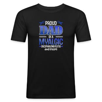 Stolzer Vater Eines Myalgische - Männer Slim Fit T-Shirt - Schwarz - Vorne - Nik (191cm)