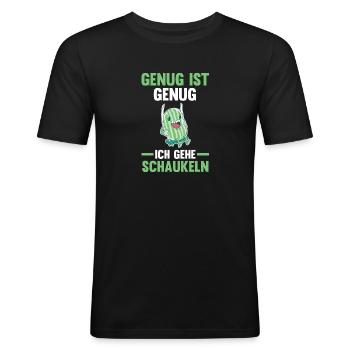 Wassermelone Genug Ist Genug Ich Gehe Schaukeln - Männer Slim Fit T-Shirt - Schwarz - Vorne - Nik (191cm)