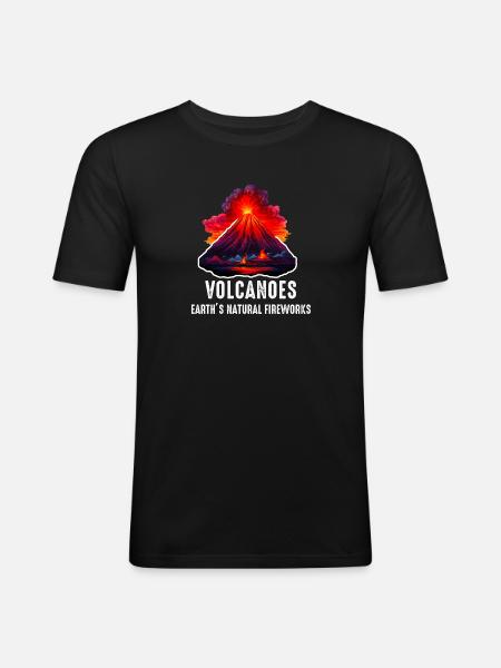Volcanologist Volcanology Geologist Geology - Men's Slim Fit T-Shirt - black