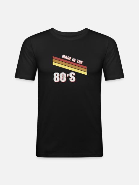 80's The 80s Music - Men's Slim Fit T-Shirt - black