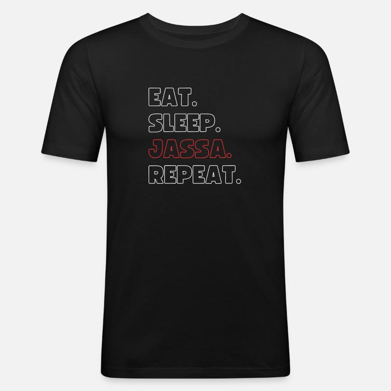 Jassa - Männer Slim Fit T-Shirt - Schwarz