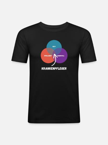 Krankenpfleger - Männer Slim Fit T-Shirt - Schwarz