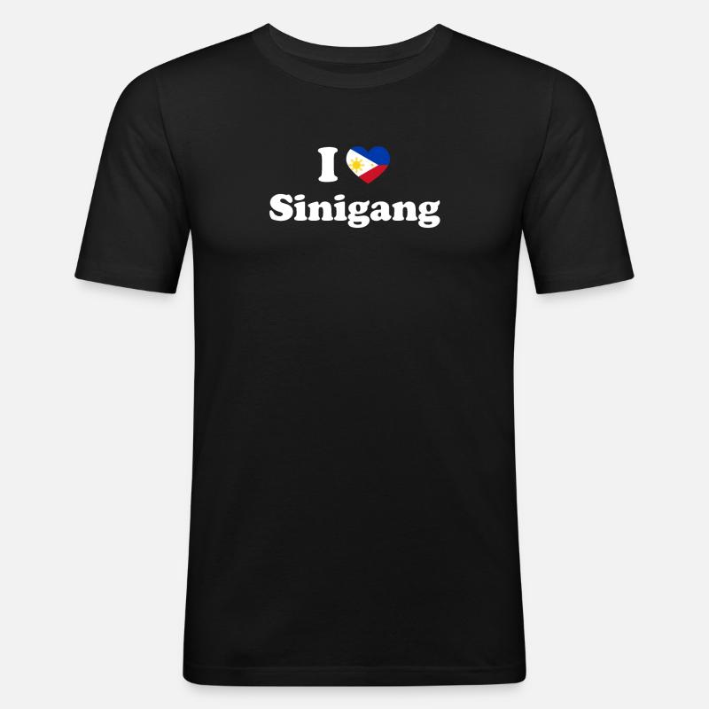 Philippinisch-philippinisches Essen Sinigang Erbe - Männer Slim Fit T-Shirt - Schwarz