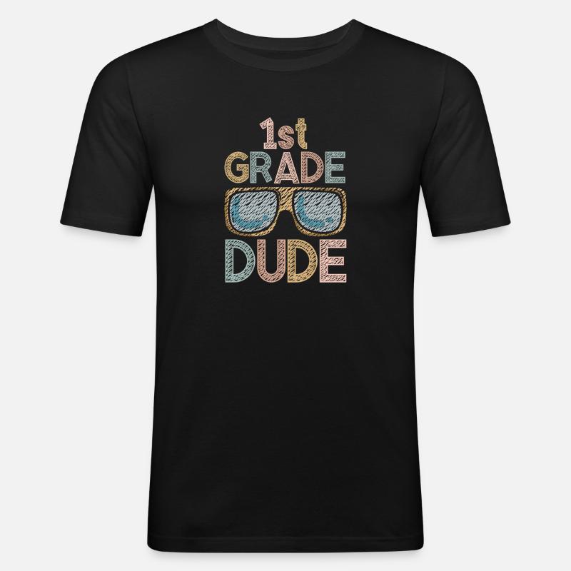 Kindergärtnerin Lustige Studentin 1. Abschluss - Männer Slim Fit T-Shirt - Schwarz