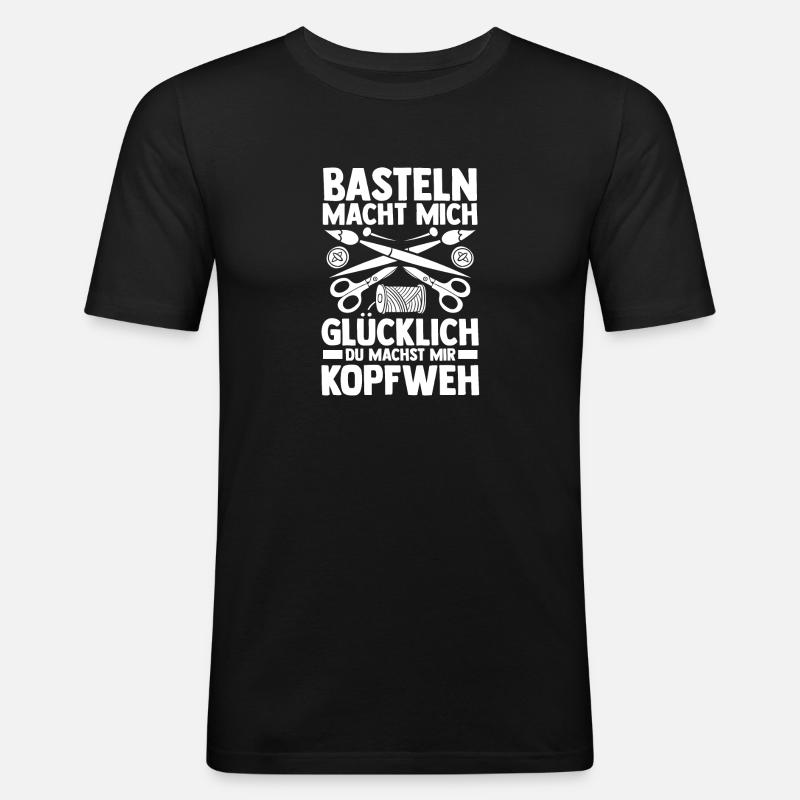 Bastler Basteln - Männer Slim Fit T-Shirt - Schwarz