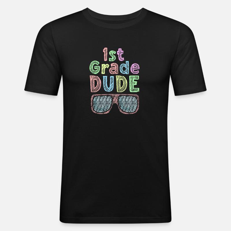 Kindergärtnerin Lustige Studentin 1. Abschluss - Männer Slim Fit T-Shirt - Schwarz