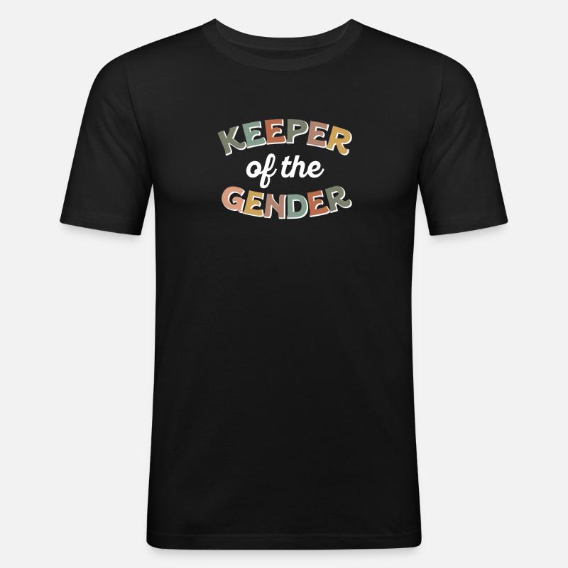Hüter des Geschlechts - Männer Slim Fit T-Shirt - Schwarz