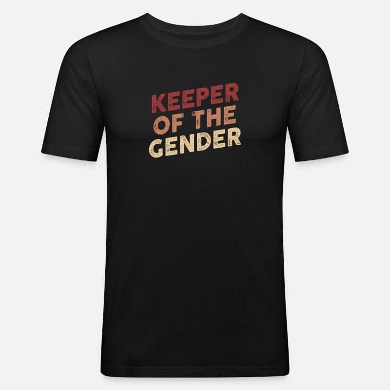 Hüter des Geschlechts - Männer Slim Fit T-Shirt - Schwarz