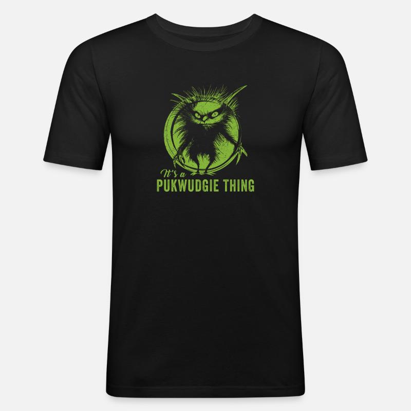 Pukwudgie Kryptide Folklore Mythen - Männer Slim Fit T-Shirt - Schwarz