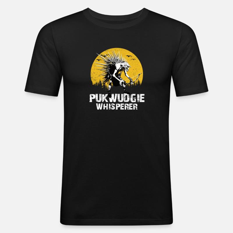 Pukwudgie Kryptide Folklore Mythen - Männer Slim Fit T-Shirt - Schwarz