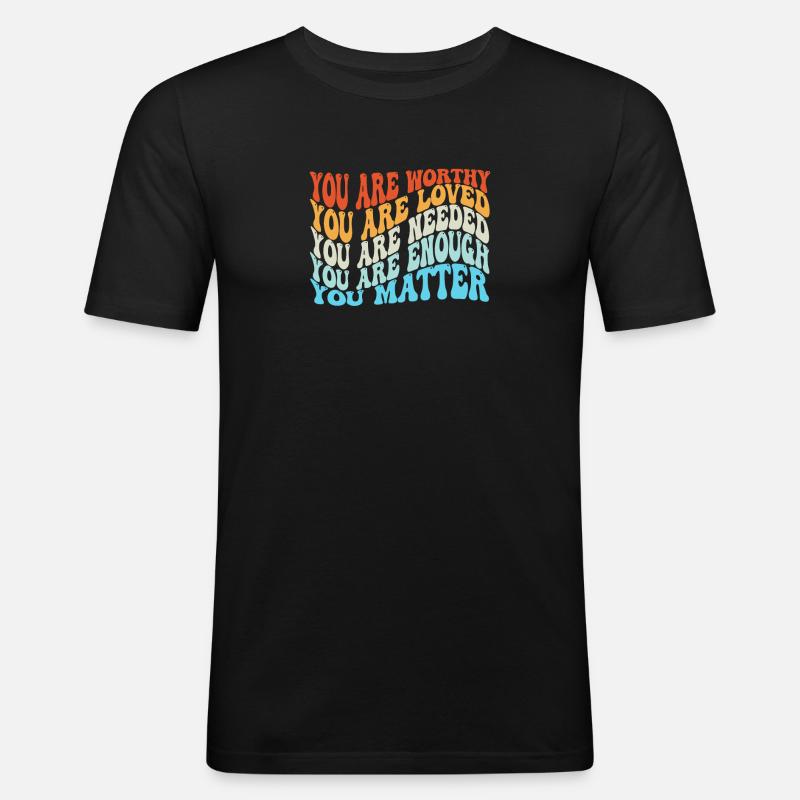 Depression und bipolares Bewusstsein: - Männer Slim Fit T-Shirt - Schwarz