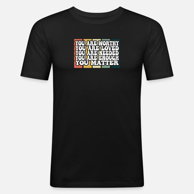 Dépression et conscience bipolaire : - T-shirt près du corps Homme - noir