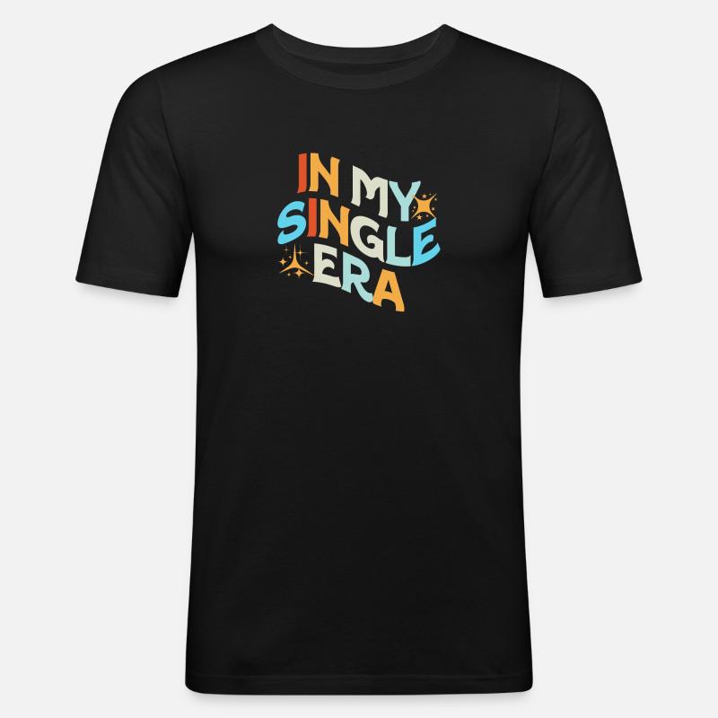 Lustiger Single-Liebeshumor: Der Perfekte - Männer Slim Fit T-Shirt - Schwarz