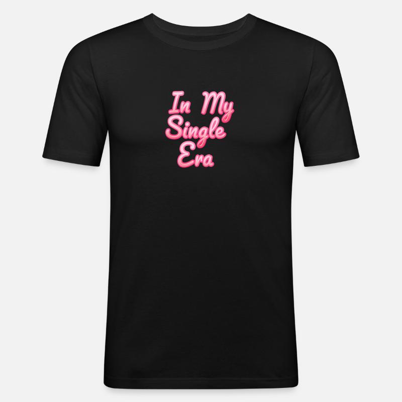 Lustiger Single-Liebeshumor: Der Perfekte - Männer Slim Fit T-Shirt - Schwarz