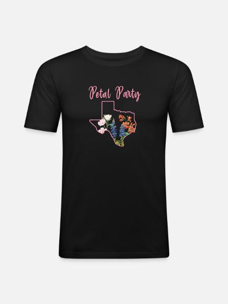 Wildflower Fields Wildflowers Bluebonnet - Men's Slim Fit T-Shirt - black