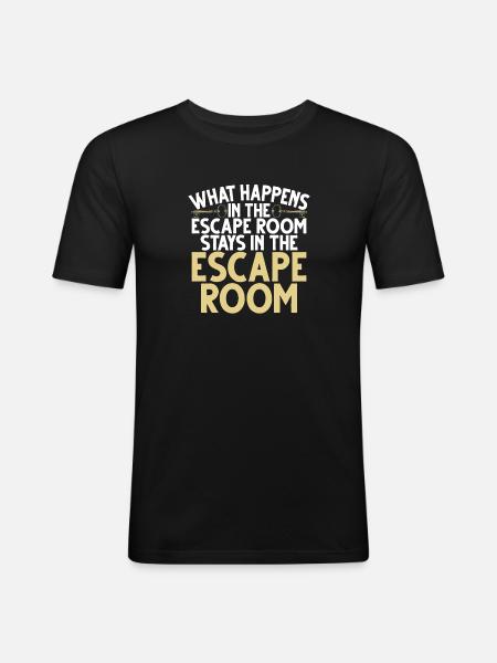 Salle d’évasion - T-shirt près du corps Homme - noir
