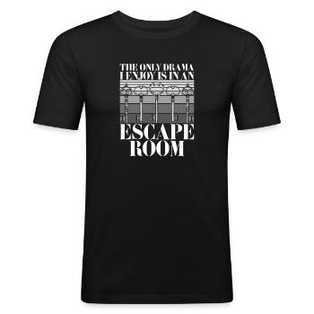 Escape Room - Men's Slim Fit T-Shirt - black - Front - Nik (191cm)