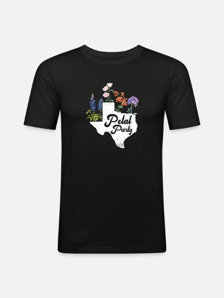 Wildflower Fields Wildflowers Bluebonnet - Men's Slim Fit T-Shirt - black