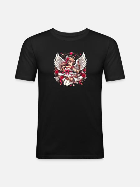 Angel of Love - Men's Slim Fit T-Shirt - black