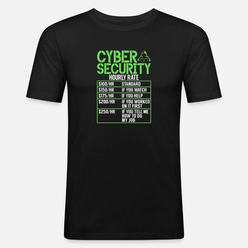Cyber security hacker hacking - Men's Slim Fit T-Shirt - black