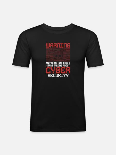 Cyber-sicherheits-hacker-hacking - Männer Slim Fit T-Shirt - Schwarz