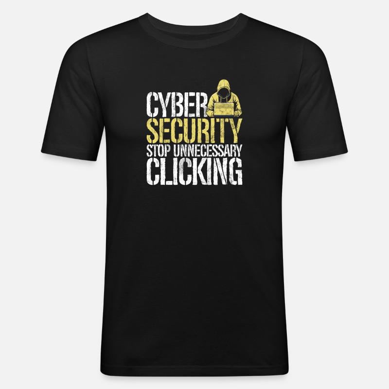 Cyber-sicherheits-hacker-hacking - Männer Slim Fit T-Shirt - Schwarz