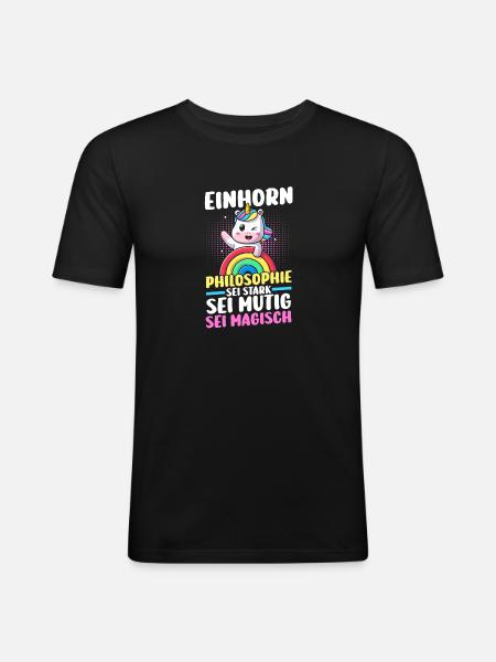 Unicorn - Men's Slim Fit T-Shirt - black