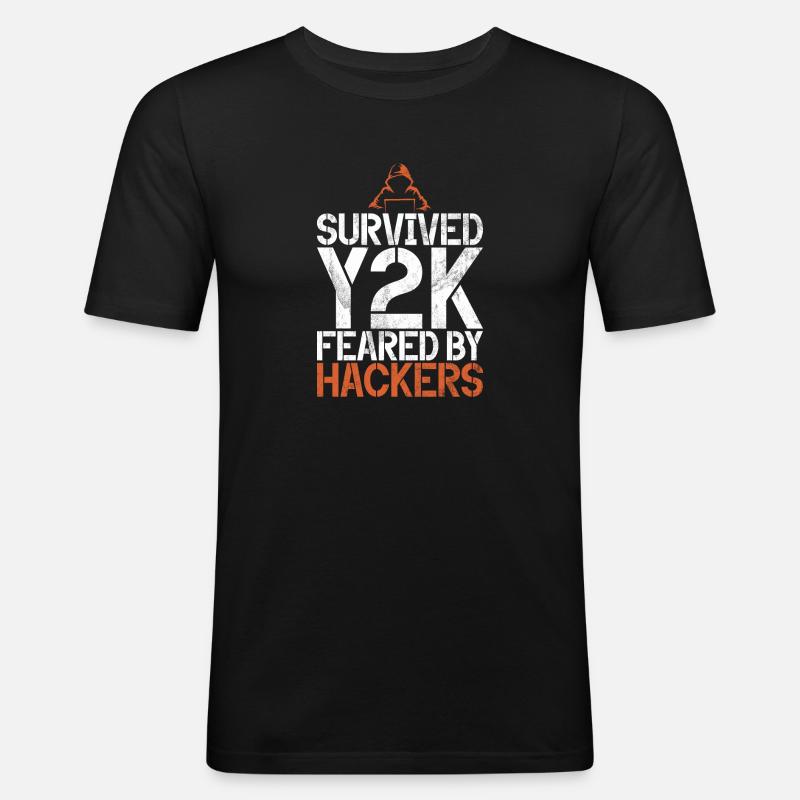 Cyber-sicherheits-hacker-hacking - Männer Slim Fit T-Shirt - Schwarz