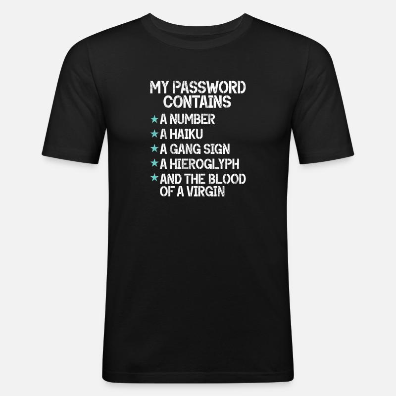 Cyber-sicherheits-hacker-hacking - Männer Slim Fit T-Shirt - Schwarz