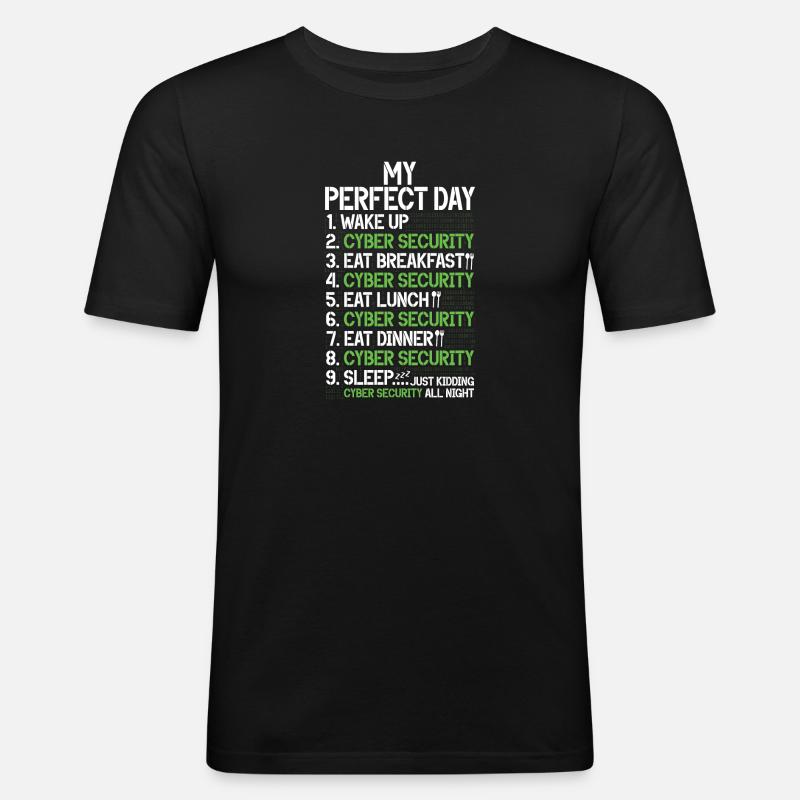 Cyber security hacker hacking - Men's Slim Fit T-Shirt - black