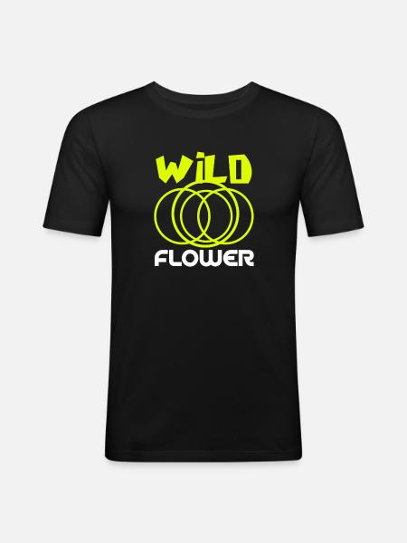 Wild Flower - Men's Slim Fit T-Shirt - black