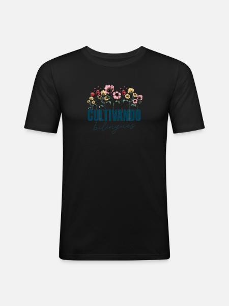 Cultivando Bilingües Spanish Teacher - Men's Slim Fit T-Shirt - black