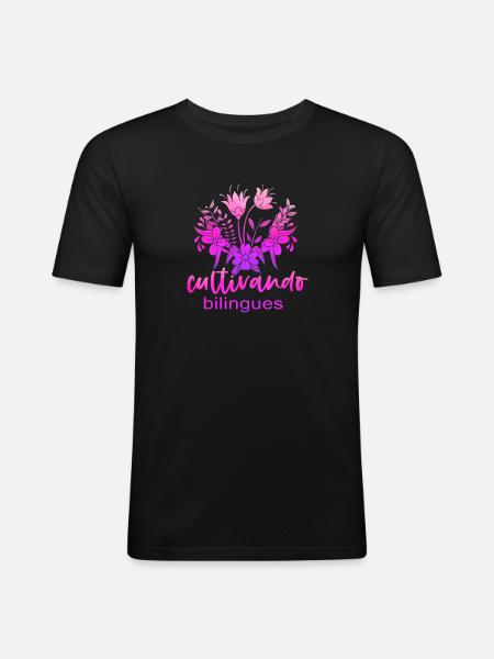 Cultivando Bilingües Spanish Teacher - Men's Slim Fit T-Shirt - black