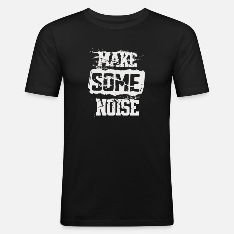 Make some Noise - Männer Slim Fit T-Shirt - Schwarz