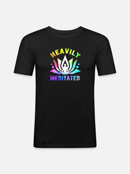 Heavily Meditated - Men's Slim Fit T-Shirt - black