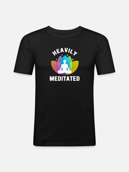 Heavily Meditated - Men's Slim Fit T-Shirt - black
