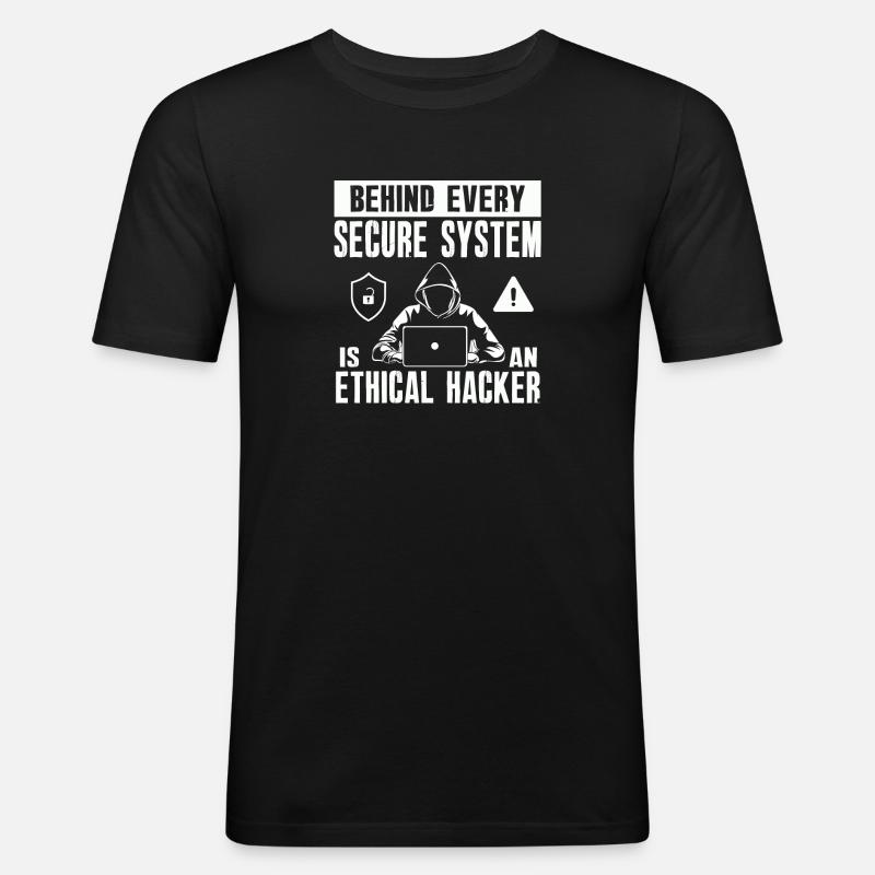 Ethical Hacker Cybersecurity Expertise - Men's Slim Fit T-Shirt - black