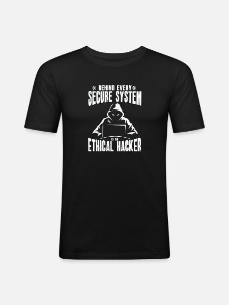 Ethical Hacker Cybersecurity Expertise - Men's Slim Fit T-Shirt - black