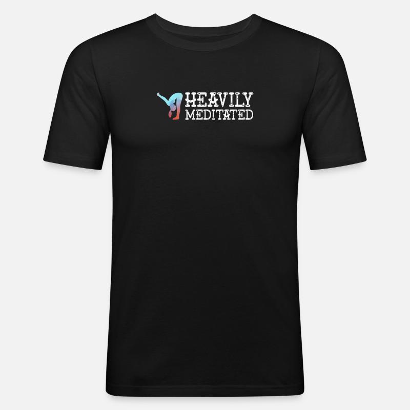 Stark meditiert - Männer Slim Fit T-Shirt - Schwarz