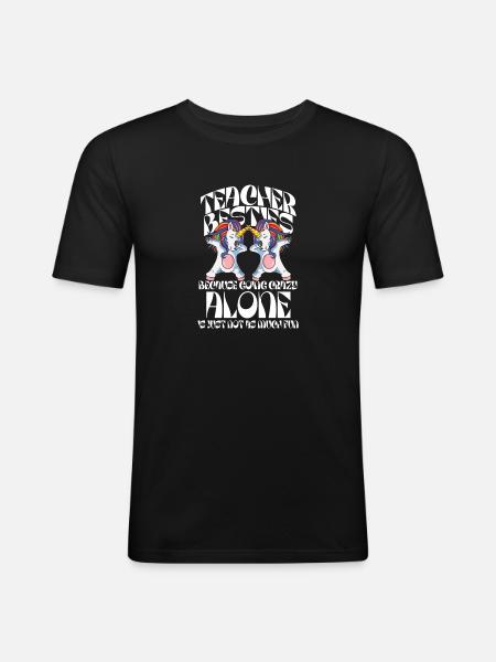 Teacher Besties Because Going Crazy - Men's Slim Fit T-Shirt - black