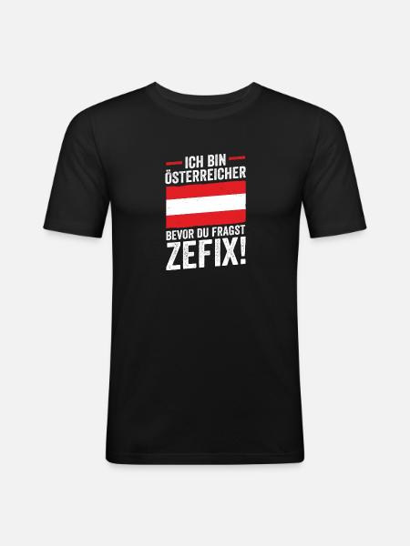 Austrians Austria - Men's Slim Fit T-Shirt - black