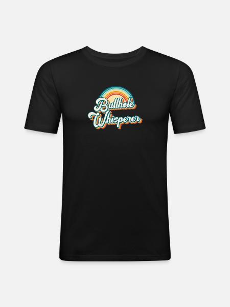 Butthole Whisperer - Men's Slim Fit T-Shirt - black