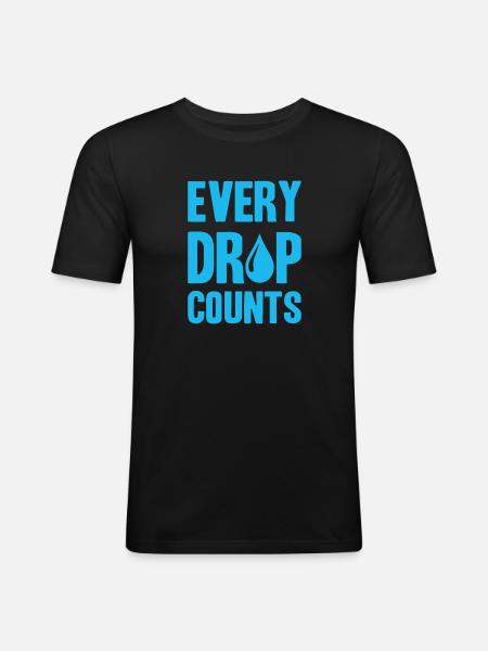 Regenwassertank - Regenwasser sammeln - Männer Slim Fit T-Shirt - Schwarz