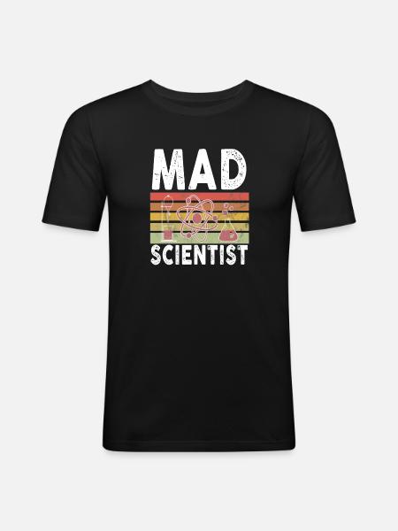 Mad Scientist - Men's Slim Fit T-Shirt - black