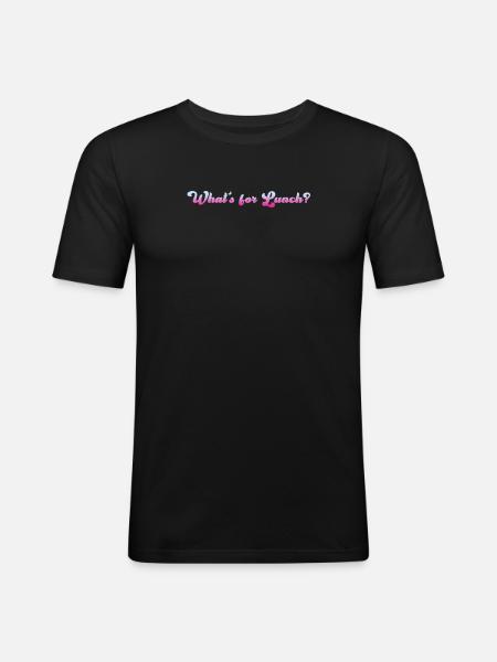 What's For Lunch? - Men's Slim Fit T-Shirt - black