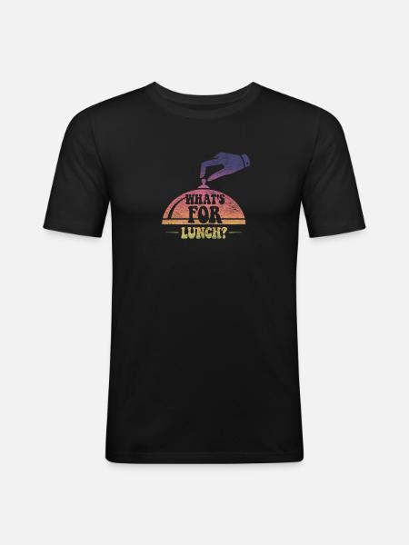 What's For Lunch? - Men's Slim Fit T-Shirt - black