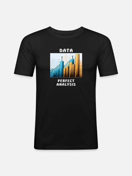 DATA PERFECT ANALYSIS - Men's Slim Fit T-Shirt - black