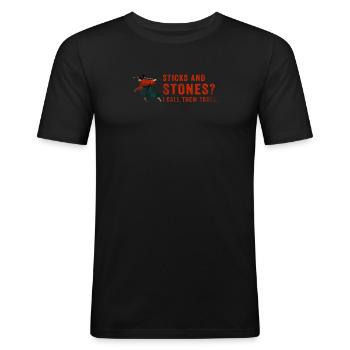 Arnis Eskrima Kali Filipino Art - Men's Slim Fit T-Shirt - black - Front - Nik (191cm)