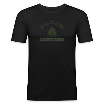 Arnis Eskrima Kali Arts Philippins FMA - T-shirt près du corps Homme - noir - Devant - Nik (191cm)